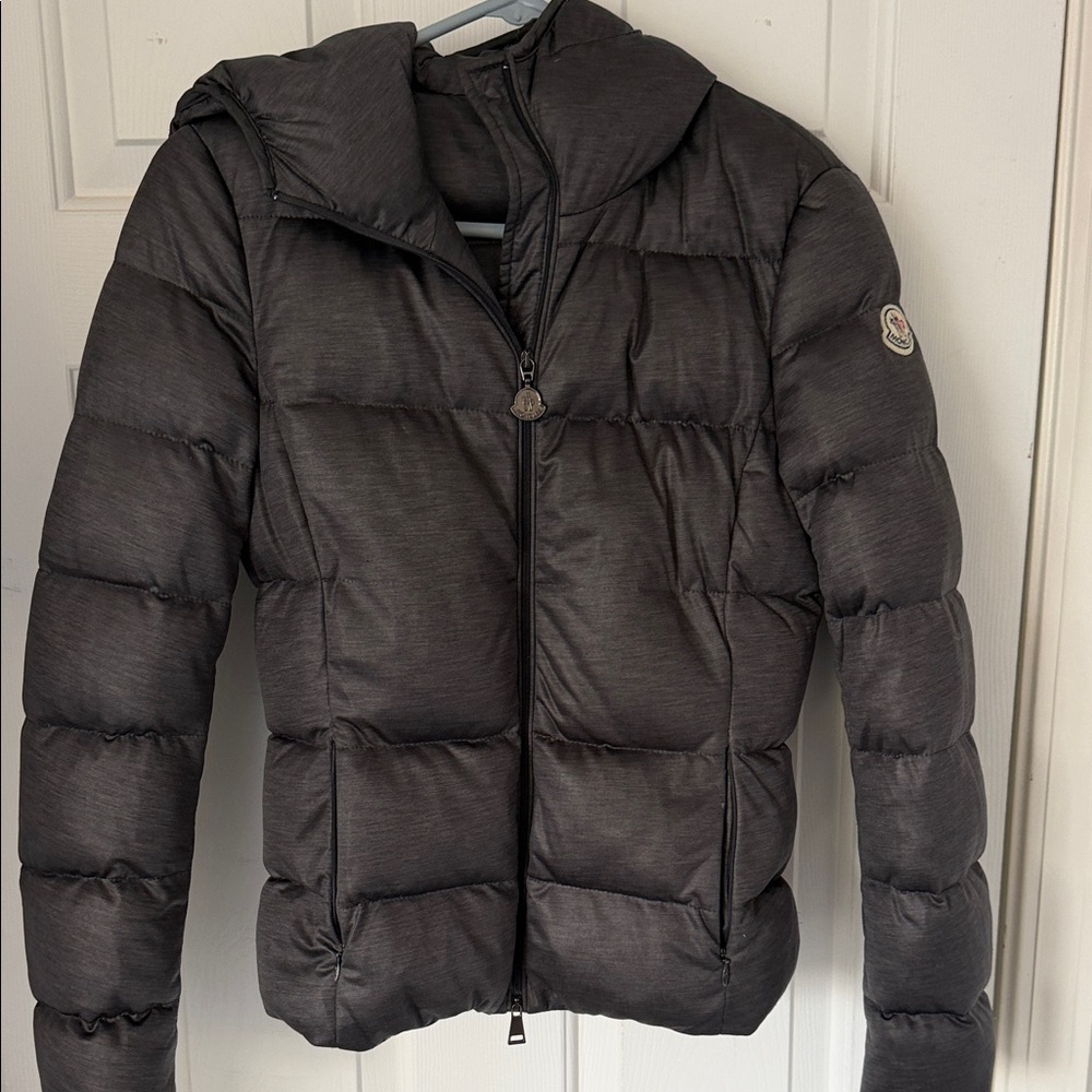 Moncler Women’s Charcoal Gray Quilted Down Puffer Jacket